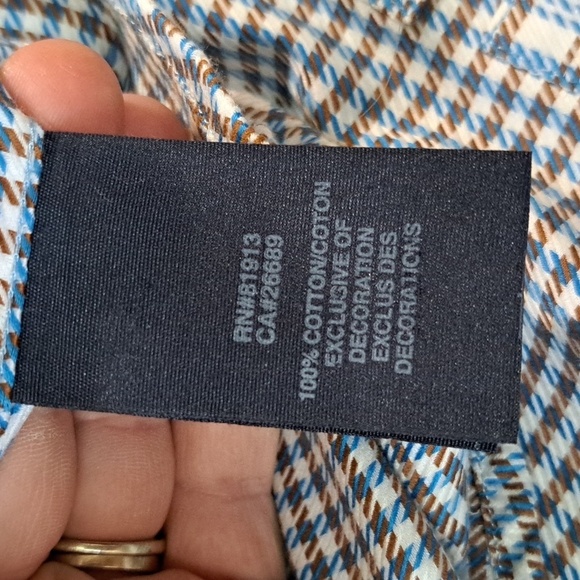 Robert Graham X Cross‎ Hatch Plaid Contrast Trim Button Up Shirt Size 2XL - Picture 7 of 8